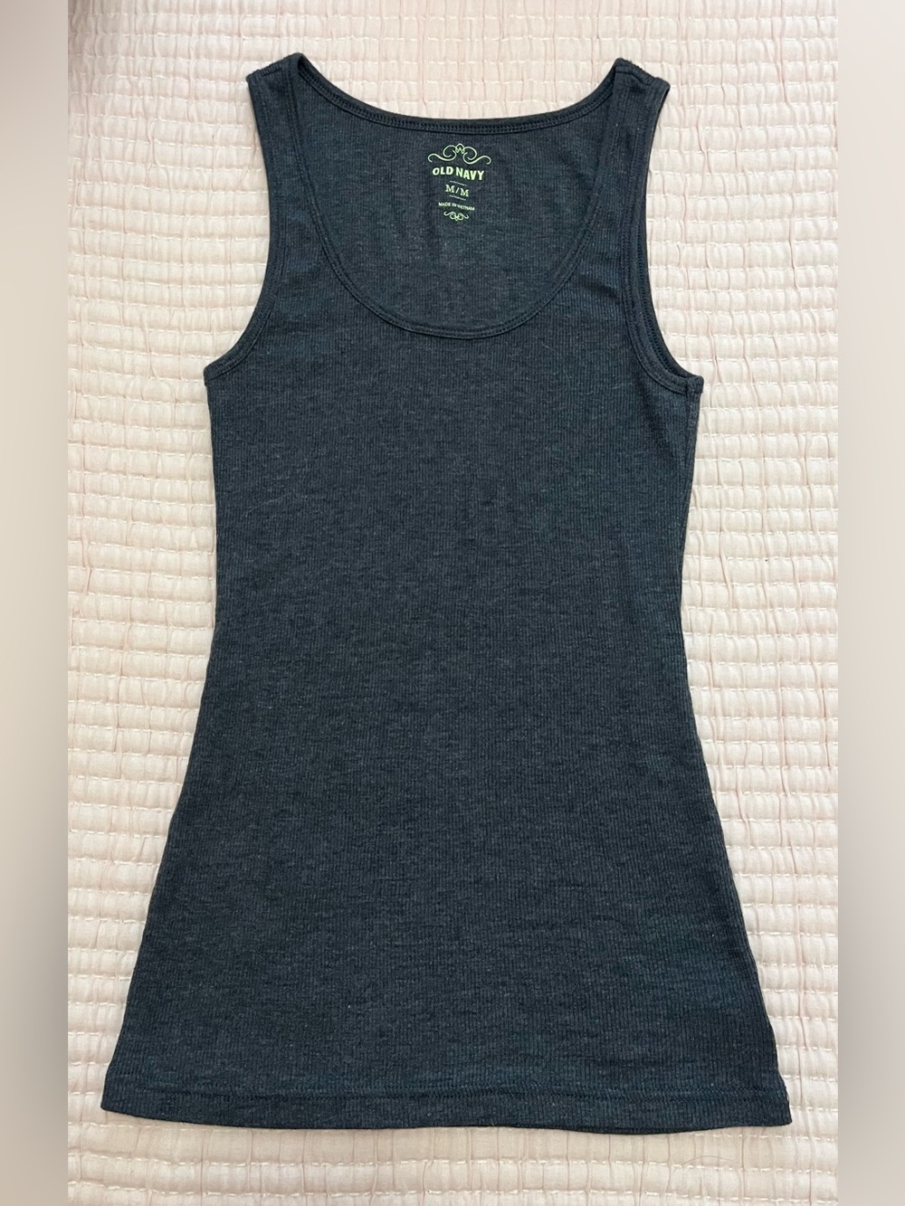 Old Navy Tank Top Ribbed Dark Gray Grey Size Medium
